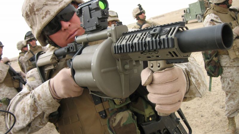 Milkor SuperSix MRGL, 40 mm, grenade, South African,  (horizontal)