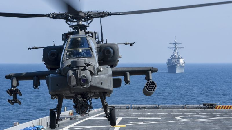 Apache AH-64, attack helicopter, US Army, U.S. Air Force (horizontal)
