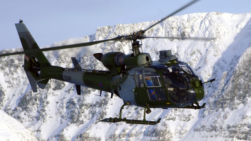 SA 341, Sud-Aviation Gazelle, helicopter, France Army, France Air Force (horizontal)