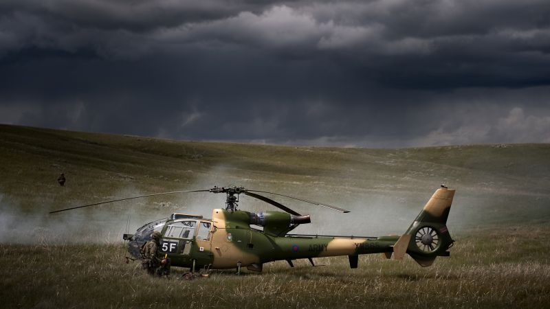 SA 341, Sud-Aviation Gazelle, helicopter, France Army, France Air Force (horizontal)