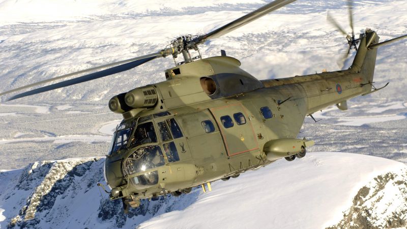 Eurocopter EC225, Super Puma, helicopter, fighter, European Air Force (horizontal)