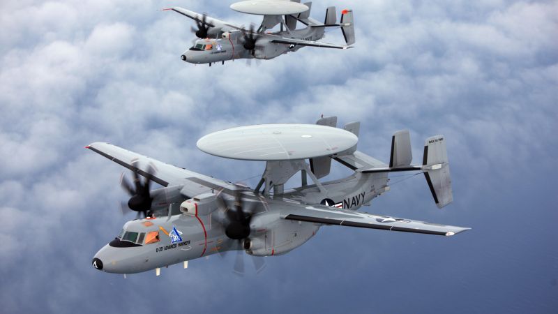 E-2 Hawkeye, Northrop Grumman, tactical airborne, early warning, USA Army, United States Navy (horizontal)