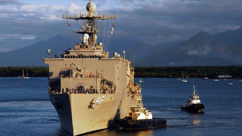 USS Tortuga, LSD-46, Whidbey Island-class, dock landing ship, USA Navy (horizontal)
