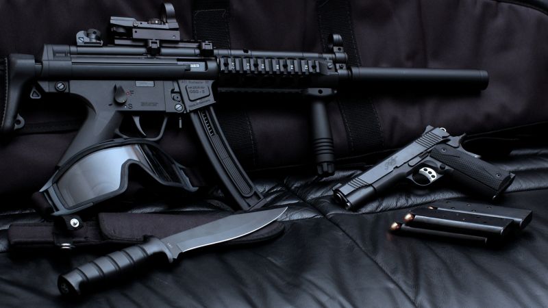 Gsg 5, M1911, knife, TACTICAL GOGGLES (horizontal)