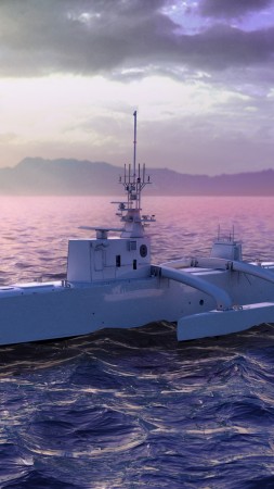 ACTUV, Anti-Submarine Warfare Continuous Trail, Unmanned Vessel, USA Navy (vertical)
