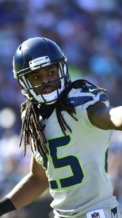 Richard Sherman, American football, NFL, Seattle Seahawks (vertical)