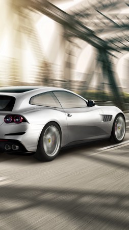 Ferrari GTC4lusso T, paris auto show 2016, Shooting brake, silver (vertical)