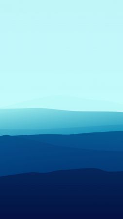 landscape, flat, 4k, 5k, fog, iphone wallpaper, forest, blue (vertical)