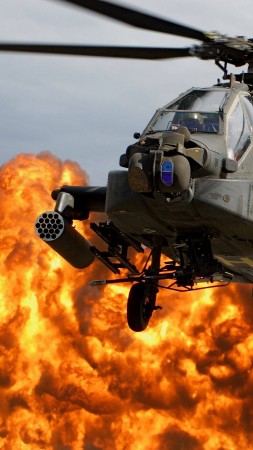 Apache AH-64, attack helicopter, US Army, U.S. Air Force (vertical)