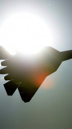 PAK FA T-50, fighter aircraft, Russian army, Russian air force (vertical)