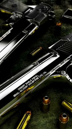 Desert Eagle, pistol, bullets (vertical)
