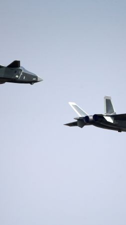 Shenyang J-20, China army, fighter aircraft, China air force (vertical)