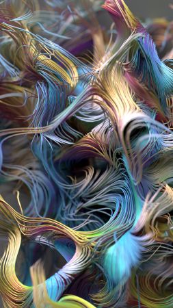 abstract, iPhone wallpaper, 4k, 5k, lines, 3D (vertical)