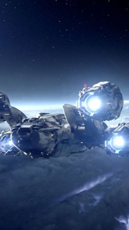 Alien: Covenant, 4k, Starship, planet, best movies (vertical)