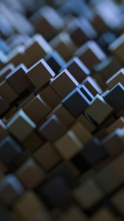 3D, 4k, abstract, cubes (vertical)