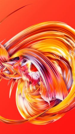 HD, abstract, Paintwaves, red (vertical)