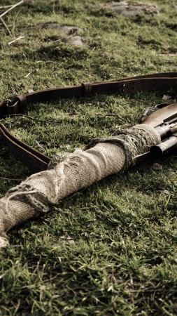 Lee-Enfield, Lee Enfield, sniper rifle, British Army, camo (vertical)