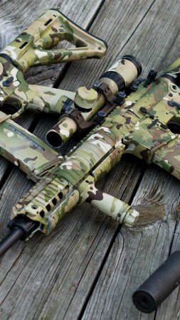 AR-15, rifle, U.S. Armed Force, semi-automatic, multicam, camo, ammunition винтовка, АР-15, камуфляж, амуниция, AR-15, rifle, U.S. Armed Force, semi-automatic, multicam, camo, ammunition (vertical)