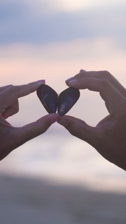 love image, heart, 5k, hands (vertical)
