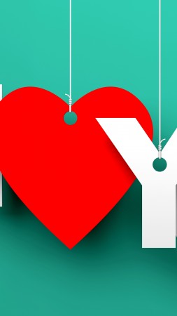 love image, heart, 5k (vertical)