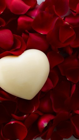 love image, heart, 4k (vertical)