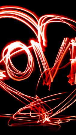 love image, heart, 4k (vertical)