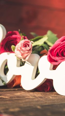 love image, heart, 5k (vertical)