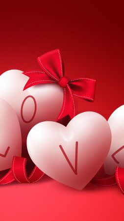 love image, heart, 4k (vertical)