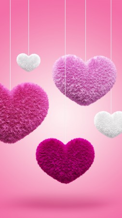 love image, heart, 4k (vertical)