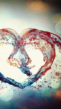love image, heart, HD (vertical)