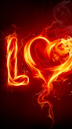 love image, heart, HD (vertical)