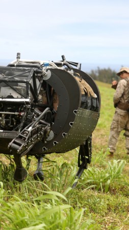 LS3 Cujo, robotic mule, army, robot, U.S. Marine, test, patrol (vertical)