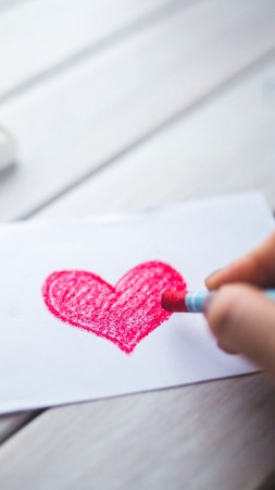 love image, heart, 5k (vertical)