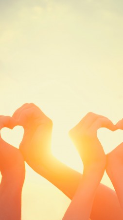love image, heart, hands, 5k (vertical)
