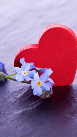 love image, heart, flower, 4k (vertical)
