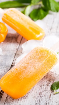 ice cream, apricot, delicious, 5k (vertical)