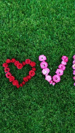 love image, heart, 4k (vertical)