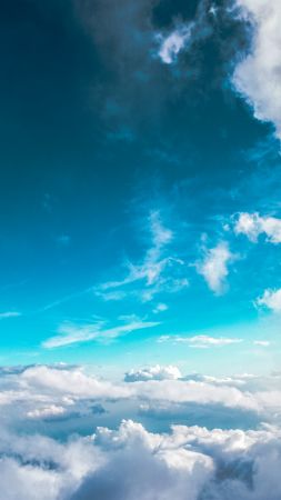 clouds, sky, 5k (vertical)