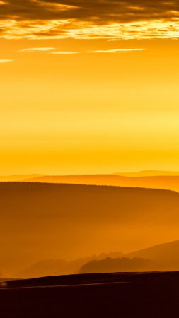mountains, sky, sunrise, 8k (vertical)
