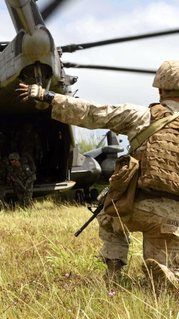 soldier, landing, troops, helicopter, landing force (vertical)