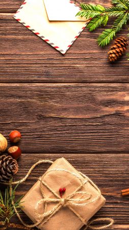 Christmas, New Year, table, fir-tree, 5k (vertical)
