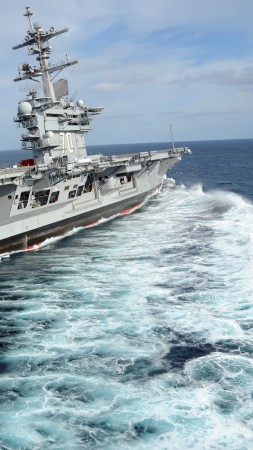 USS Carl Vinson, carrier, CVN-70, U.S. Navy, Nimitz, sea, maneuver (vertical)