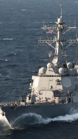 USS McCampbell, destroyer, Arleigh Burke-class, DDG-85, U.S. Navy, warship (vertical)