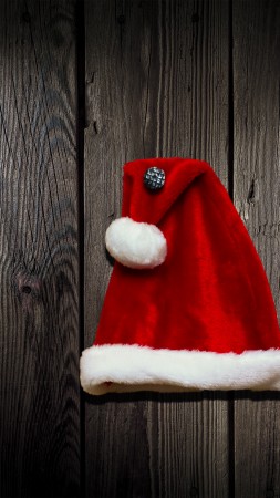 Christmas, New Year, cap, 4k (vertical)
