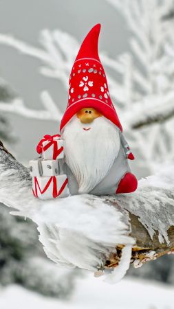 Christmas, New Year, Santa, winter, 4k (vertical)