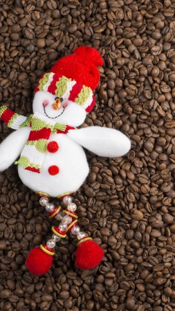 Christmas, New Year, snowman, coffee, 5k (vertical)