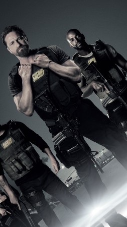 Den of Thieves, Gerard Butler, Maurice Compte, Mo McRae, Brian Van Holt, Kaiwi Lyman, 4k (vertical)