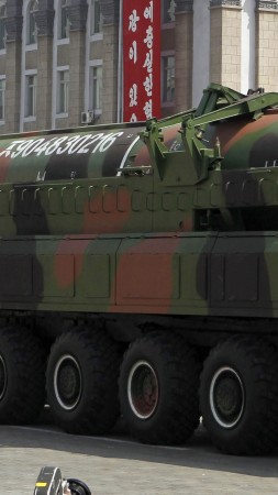 KN-08, No-dong-C, Hwaseong-13, MRBM, DPRK, parade, missile (vertical)