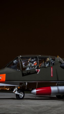 OV-10 Bronco, North American, Rockwell, OV-10B, COIN, combat, U.S. Air Force, runway (vertical)
