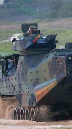 AAV, U.S. Marine, amtrack, assault amphibious vehicle, LVTP-7, U.S. Army (vertical)